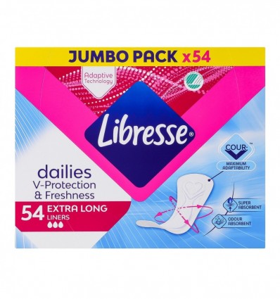 Прокладки Libresse подовжені щоденні 54шт