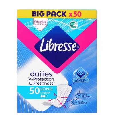 Прокладки Libresse подовжені щоденні 50шт