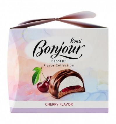 Десерт Bonjour Коллекция вкусов Classic&Blueberry and mascarpone&Strawberry and cream&Сherry 232г