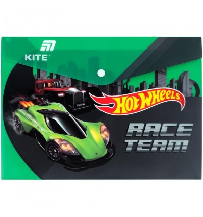 Папка на кнопці Kite Hot Wheels HW25-244, А4