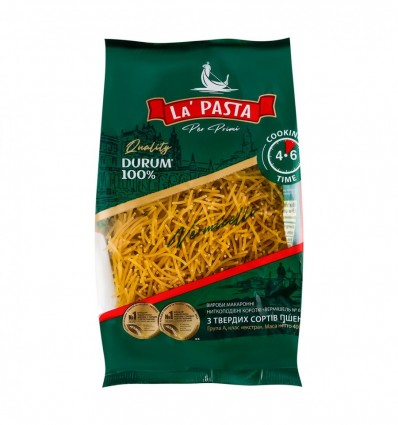 Изделия макаронные La` Pasta Per Primi Вермишель №657 нитевидные короткие из твердых сортов пшеницы 
