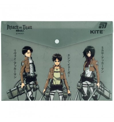 Папка на кнопці Kite Attack on Titan AT25-244, А4