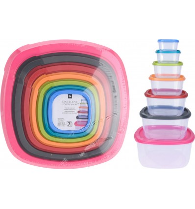 Контейнери для зберігання їжі 7 штук 225 мл, 375 мл, 650 мл, 1125 мл, 1900 мл, 3200 мл, 5500 мл
