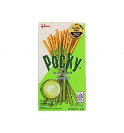 Печиво Glico Pocky у вигляді паличок вкритих глазур`ю зі смаком матчі з молоком 44,4% 33г