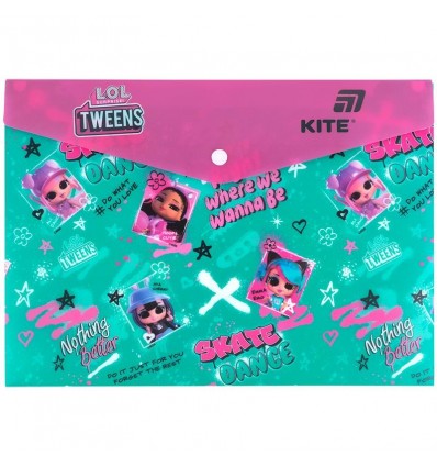Папка на кнопке Kite LOL LO25-244-1, А4