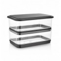 Контейнер прямоугольный двойной 15,5x10x10см