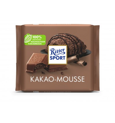 Шоколад Ritter Sport молочный с начинкой какао-мусс 100г