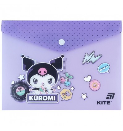 Папка на кнопке Kite Kuromi HK25-245-1, А5