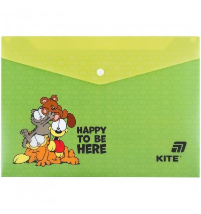 Папка на кнопке Kite Garfield GF25-244-2, А4
