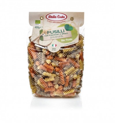 Макаронні вироби Dalla Costa Фузілі з томатами та шпинатом 400г