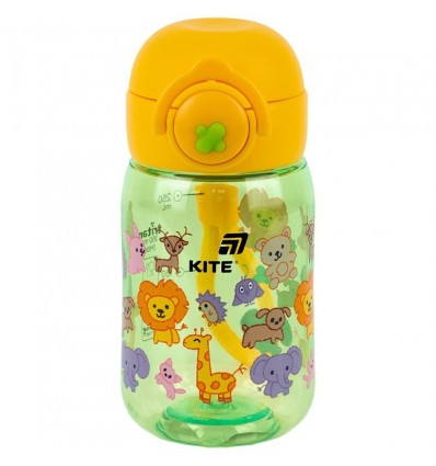 Бутылочка для воды Kite K25-1235-3, Zoo, 360 мл, зеленая