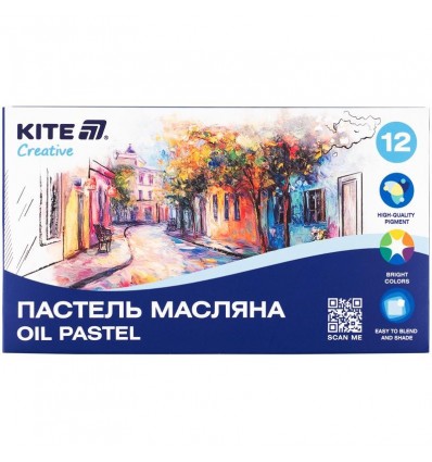 Пастель масляная Kite Creative K-200-12, 12 цветов