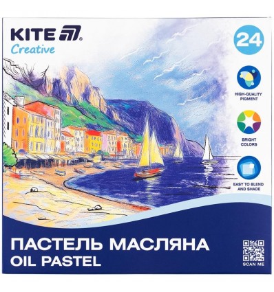Пастель масляная Kite Creative K-200-24, 24 цветов