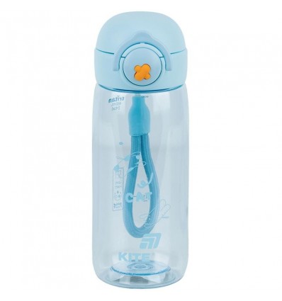 Пляшечка для води Kite K25-1236-2, 480 мл, блакитна