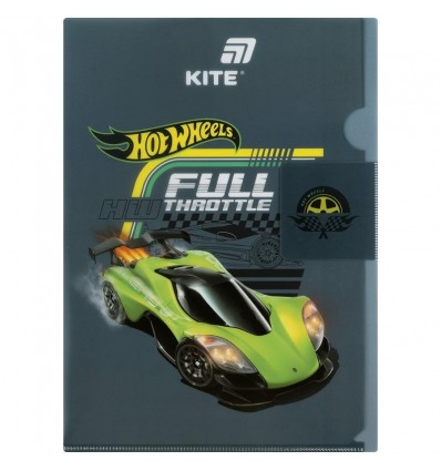 Папка-уголок с клапаном Kite Hot Wheels HW25-248-1, A4