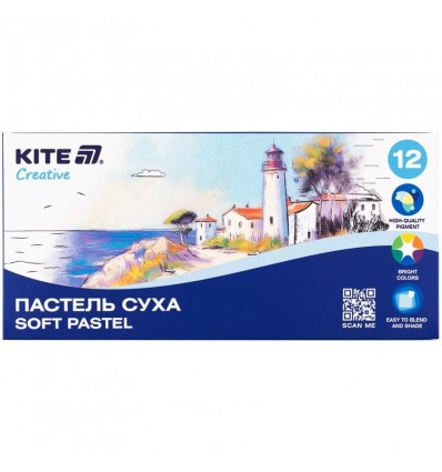 Пастель суха Kite Creative K-201-12, 12 кольорів