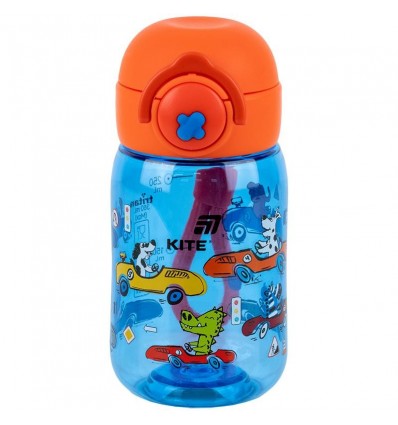 Бутылочка для воды Kite K25-1235-2, Cars, 360 мл, синяя