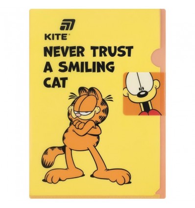 Папка-уголок с клапаном Kite Garfield GF25-248-1, A4