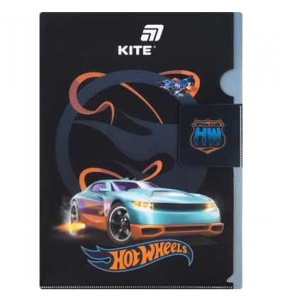 Папка-уголок с клапаном Kite Hot Wheels HW25-248-2, A4