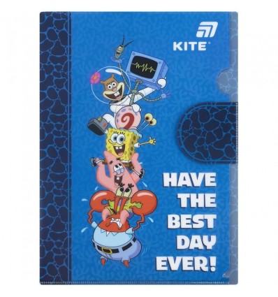Папка-уголок с клапаном Kite SpongeBob SquarePants SB25-248, A4