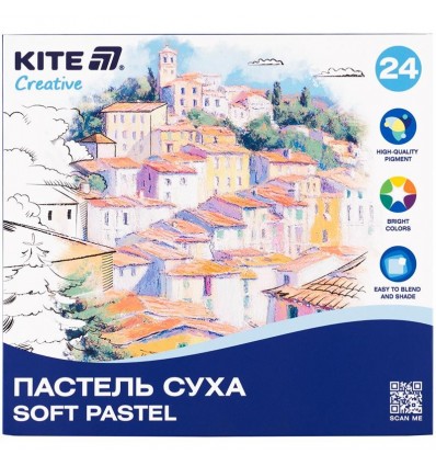 Пастель сухая Kite Creative K-201-24, 24 цветов