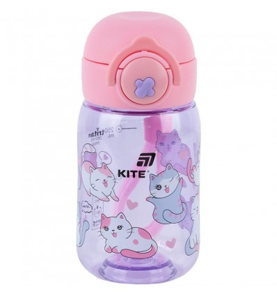 Пляшечка для води Kite K25-1235-1, Cats, 360 мл, фіолетова