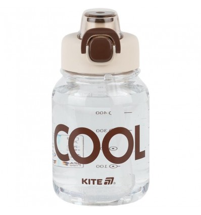 Пляшечка для води Kite K25-1217-1, 700 мл, біло-коричнева