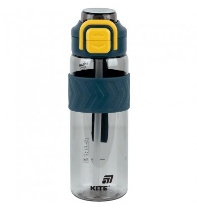 Пляшечка для води Kite K25-1234-1, 800 мл, сіро-жовта