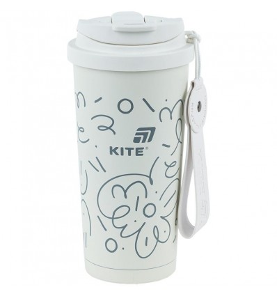 Термокружка Kite K25-1226-3, 550 мл, біла