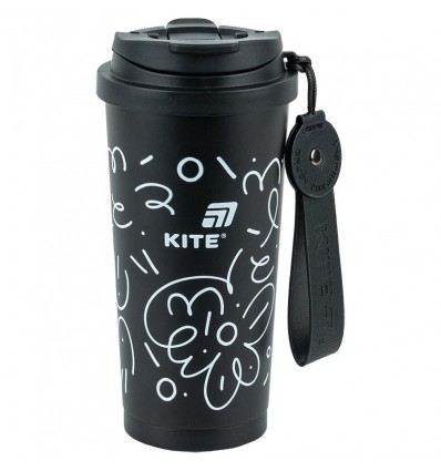 Термокружка Kite K25-1226-1, 550 мл, черная