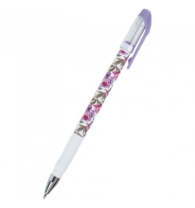 Ручка шариковая Floral White Axent AB1049-43-A, 0.5 мм, синяя