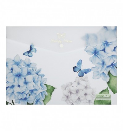 Папка-конверт А4 на кнопке, MYSTERY ARABESKI, прозрачная, полупрозрачная, BM.3943-00