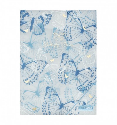 Папка А4 на гумках, MACHAON ARABESKI, напівпрозора, синя, BM.3908-02