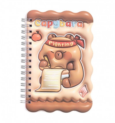 Блокнот на пружині збоку CAPYBARA, А6, 60 арк., клітинка, асорті, KIDS Line, ZB.700026
