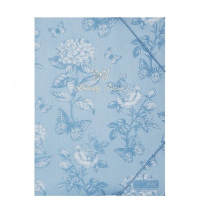 Папка А4 на гумках, GLADE ARABESKI, напівпрозора, синьо-сіра, BM.3908-95