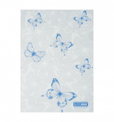 Папка-кутик А4, BUTTERFLY ARABESKI, напівпрозора, біла перламутрова, BM.3854-31