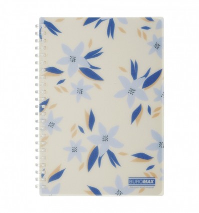 Зошит для записів MYOSOTIS ARABESKI, А5, 80 арк., клітинка, пластикова обкладинка, маренго, BM.2587-