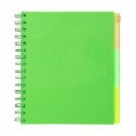 Зошит на пружині NEON, В5 (170x205), 120 арк, клітинка, зелений, BM.24359911-04