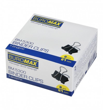Биндер 61мм, 6шт., BM.5300