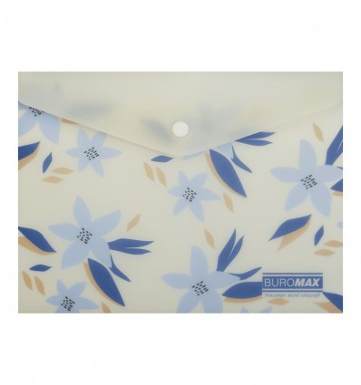 Папка-конверт А5 на кнопке, MYOSOTIS ARABESKI, полупрозрачная, маренго, BM.3919-53