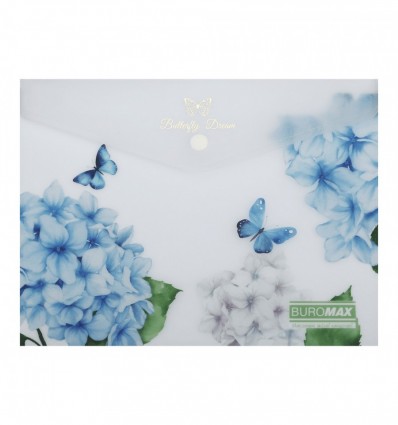 Папка-конверт А5 на кнопці, MYSTERY ARABESKI, напівпрозора, прозора, BM.3919-00