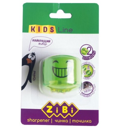 Чинка СМАЙЛИК з контейнером, 2 отв., блістер, KIDS Line, ZB.5592-1