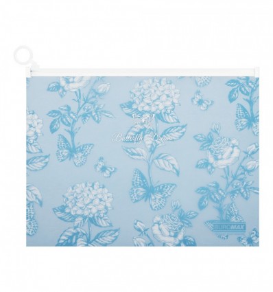 Папка-конверт А4 на zip-блискавці, GLADE ARABESKI, напівпрозора, синьо-сіра, BM.3948-95