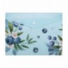 Папка-конверт А5 на кнопці, BLUEBERRY ARABESKI, напівпрозора, морська хвиля, BM.3919-17