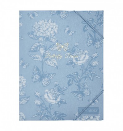 Папка А5 на резинках, GLADE ARABESKI, полупрозрачная, сине-серая, BM.3907-95