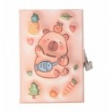 Блокнот с замком CAPYBARA, А5, 80 л., клетка, Soft PU обложка, ассорти, KIDS Line, ZB.700002