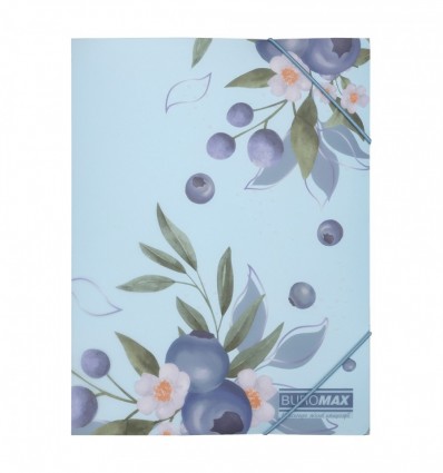Папка А5 на гумках, BLUEBERRY ARABESKI, напівпрозора, морська хвиля, BM.3907-17