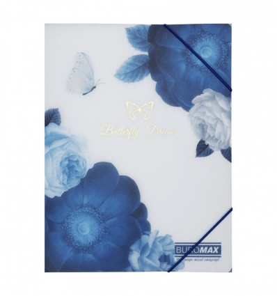 Папка А5 на гумках, SHADES ARABESKI, напівпрозора, темно-синя, BM.3907-03