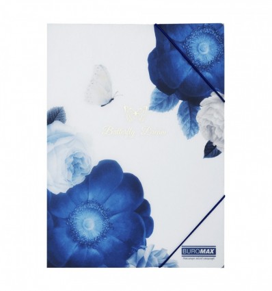 Папка А4 на резинках, SHADES ARABESKI, полупрозрачная, темно-синяя, BM.3908-03