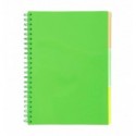 Зошит на пружині NEON, А4 (210x297), 120 арк, клітинка, зелений, BM.24349911-04